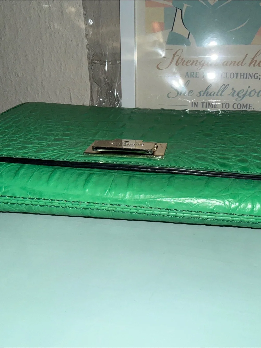Kate Spade Croc-Embossed Orchard Valley Fiona Flap 2- Way COA Included